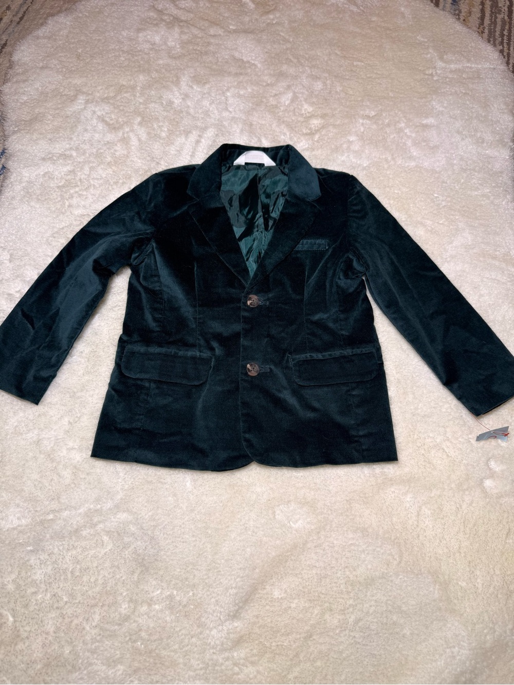 NWT- Cat & Jack toddler Velvet Green blazer holiday formal Size 4T